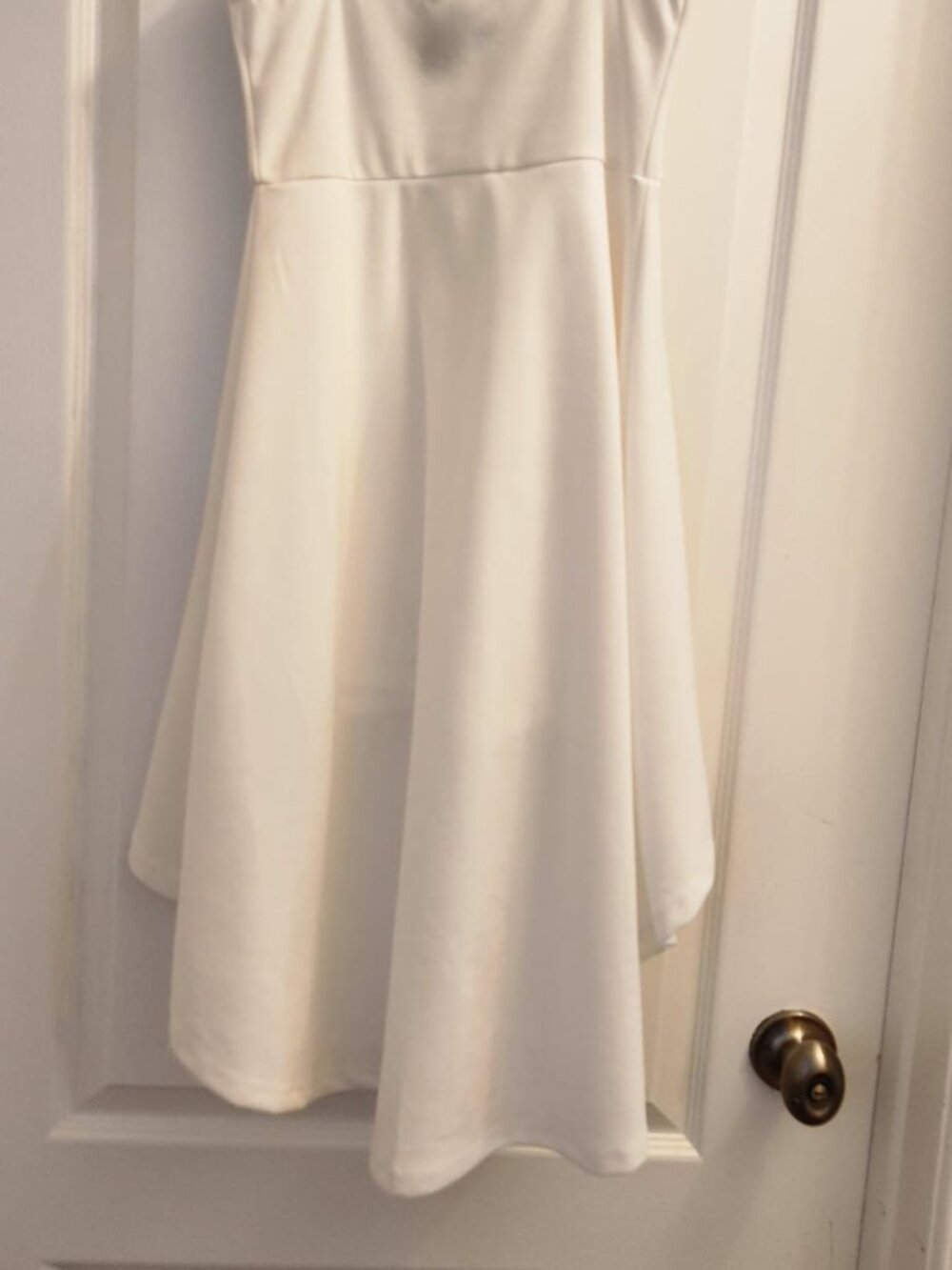 Revamped Women’s White High Low Skater Dress XS Spaghetti Strap Fit & Flare - Picture 6 of 14